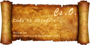 Csóti Olivér névjegykártya