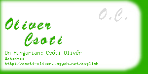 oliver csoti business card